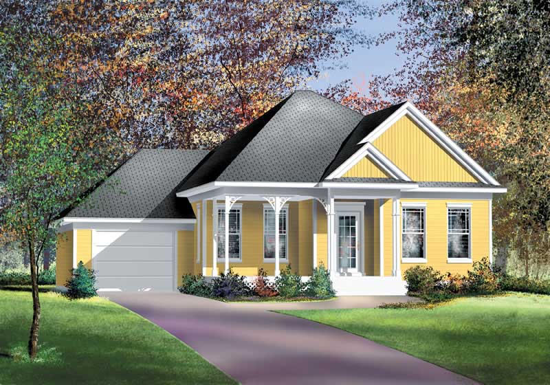 Ranch home (ThePlanCollection: Plan #157-1659)