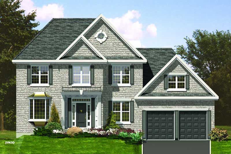 European style home (ThePlanCollection: Plan #158-1014)