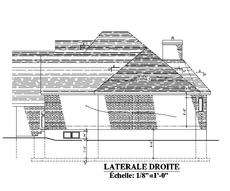 Home Plan Right Elevation of this 3-Bedroom,2293 Sq Ft Plan -158-1027