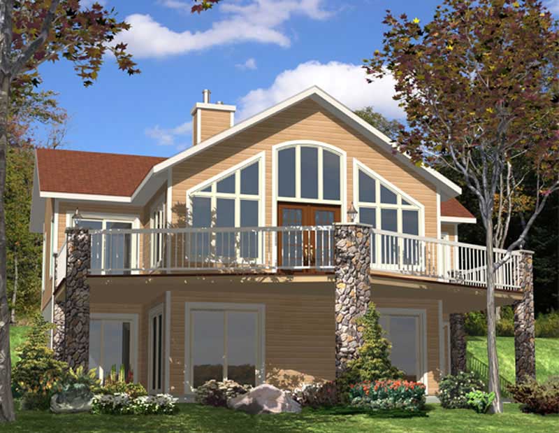 Front elevation of Country home (ThePlanCollection: House Plan #158-1034)