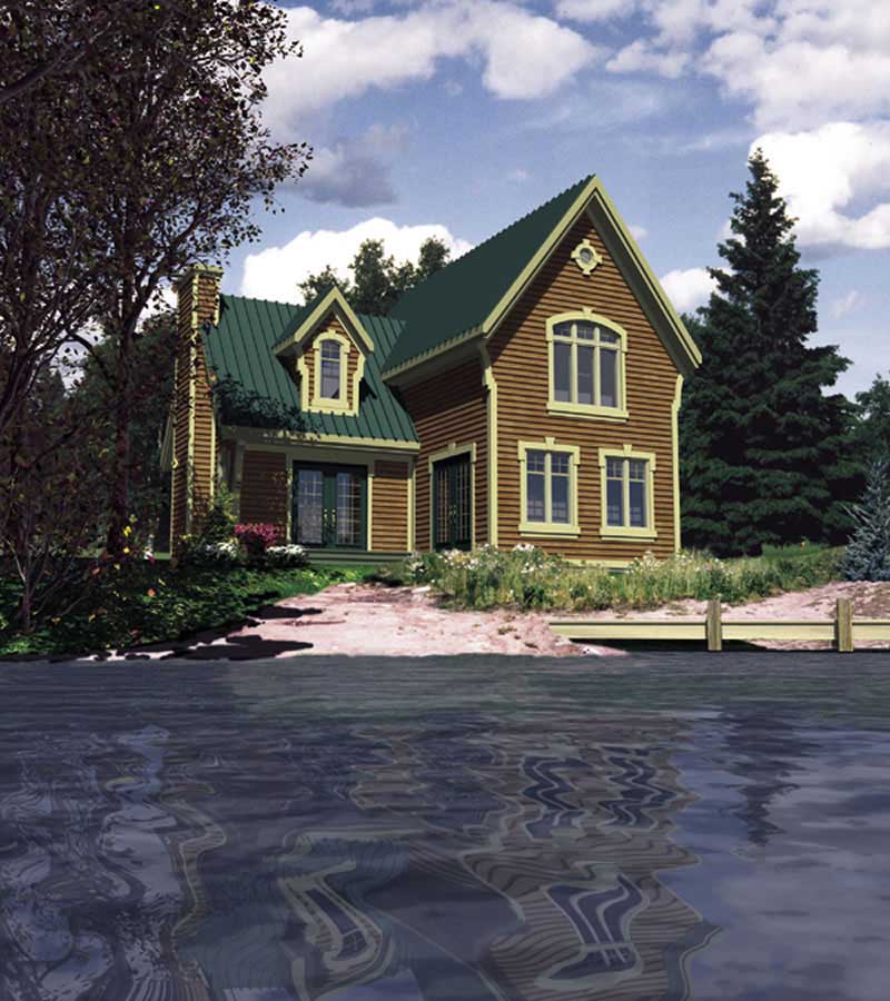 Color Rendering of this house plan