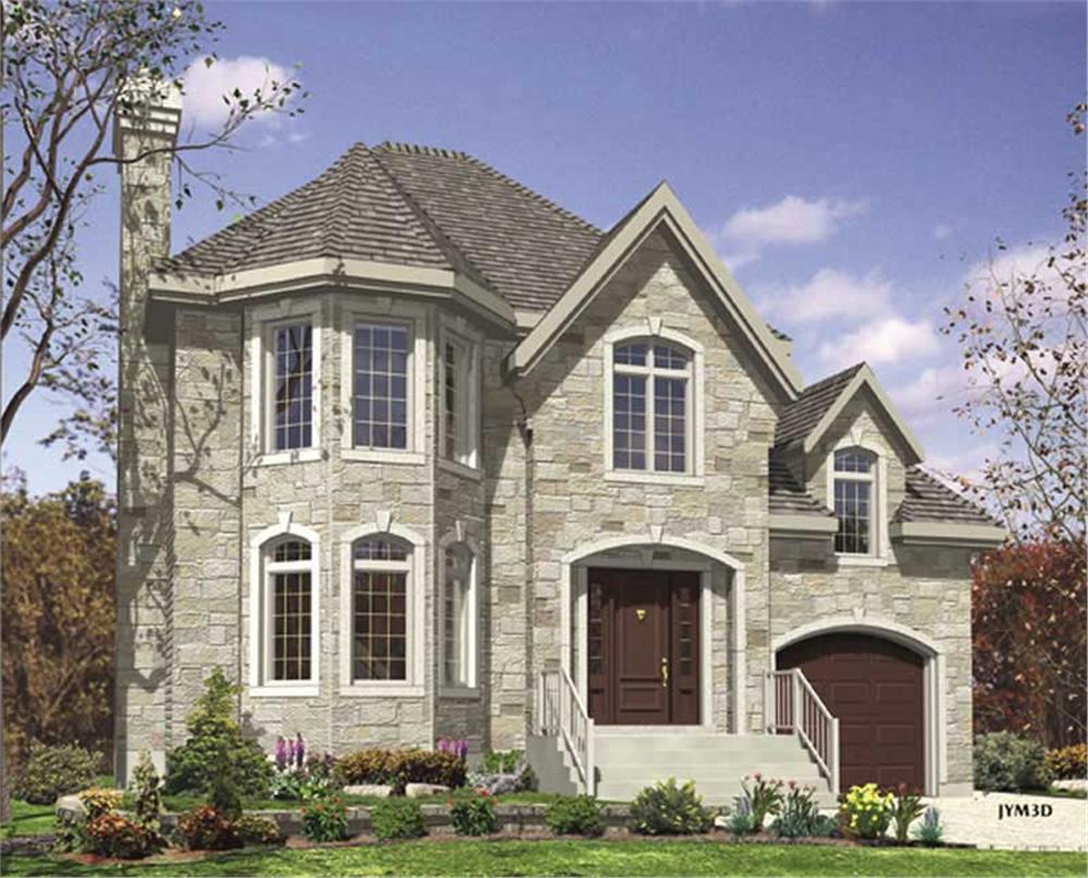 Front View of this 3-Bedroom, 1272 Sq Ft Plan - 158-1053
