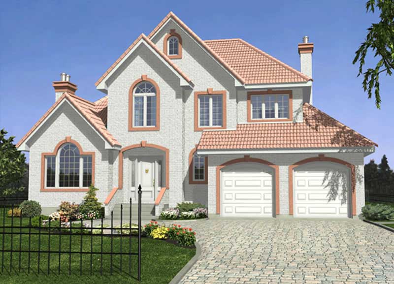 Color Rendering of this house plan