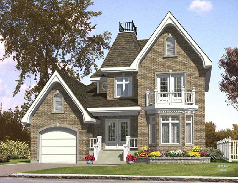 Color Rendering of this house plan.
