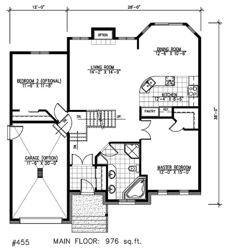 Floor Plan First Story of European Plan #158-1094