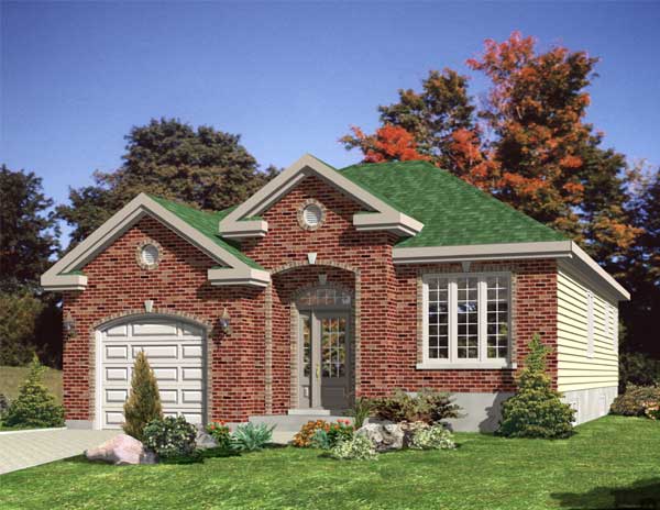 This is the front elevation for these Tiny House Plans.