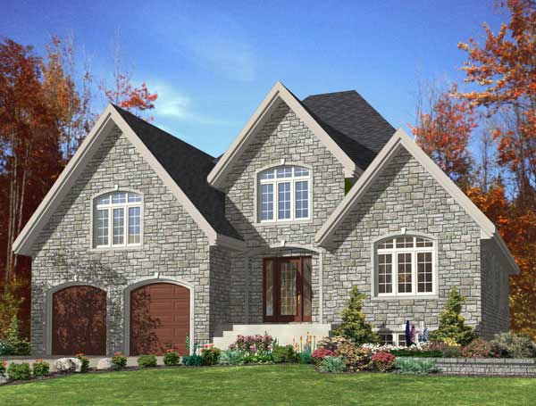 Front elevation of Country home (ThePlanCollection: House Plan #158-1105)
