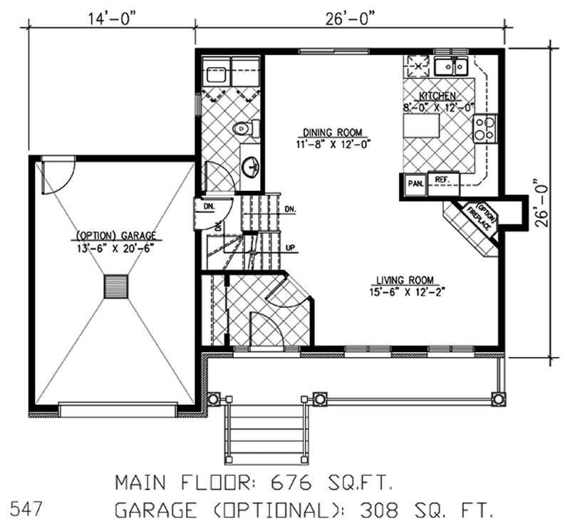 Floor Plan First Story of Country Plan #158-1124