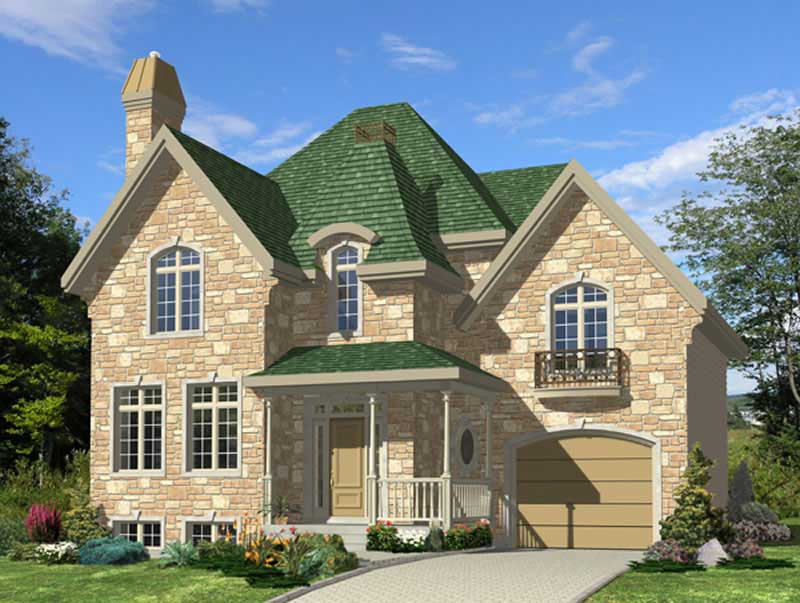 Color Rendering of this house plan