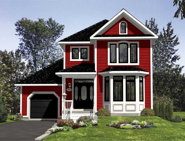 Front elevation of Country home (ThePlanCollection: House Plan #158-1161)