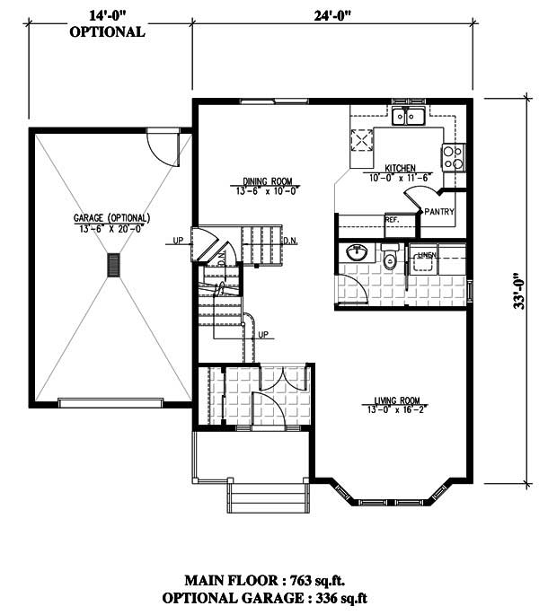 Floor Plan First Story of Country Plan #158-1161
