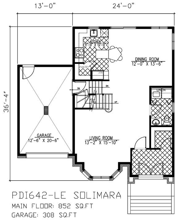 Floor Plan First Story of Country Plan #158-1187