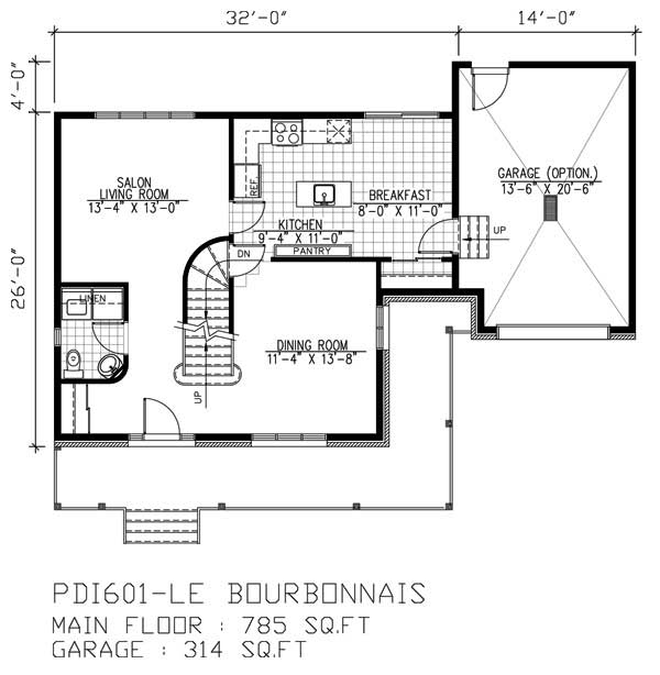 Floor Plan First Story of Country Plan #158-1189