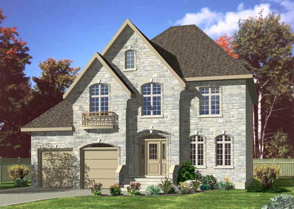 This is a 3D computerized rendering for these Traditional Home Plans.