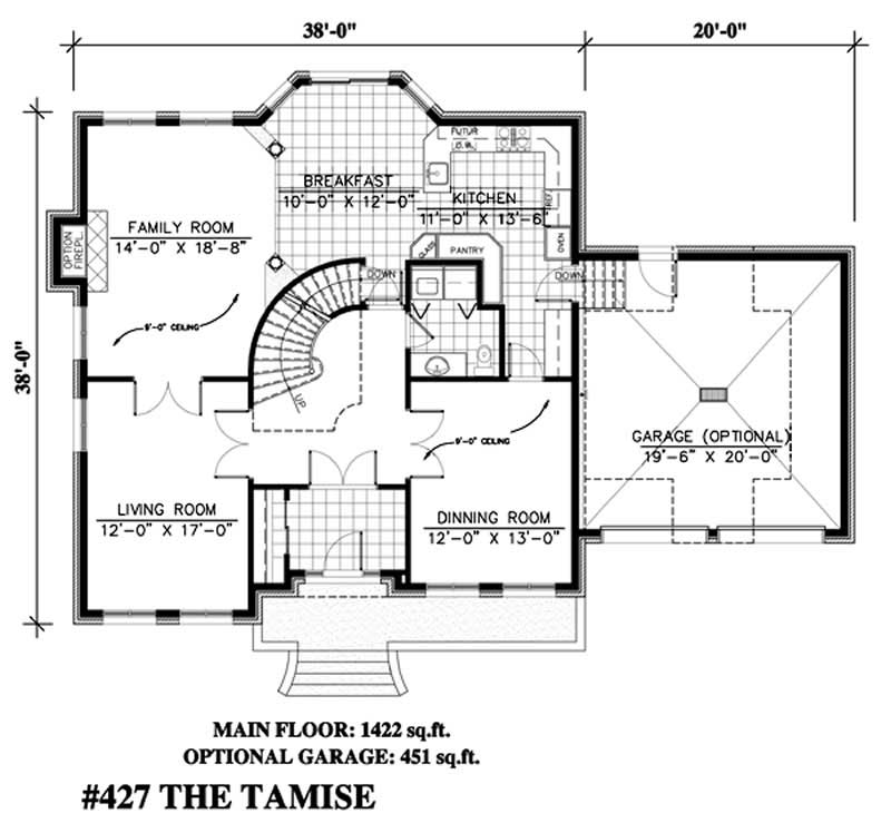 Floor Plan First Story of Contemporary Plan #158-1202