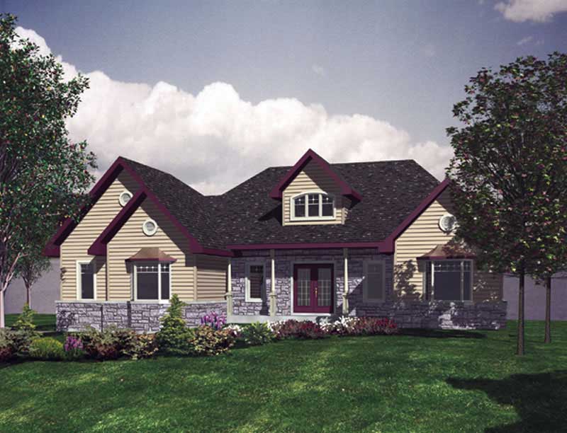 Color Rendering of this house plan