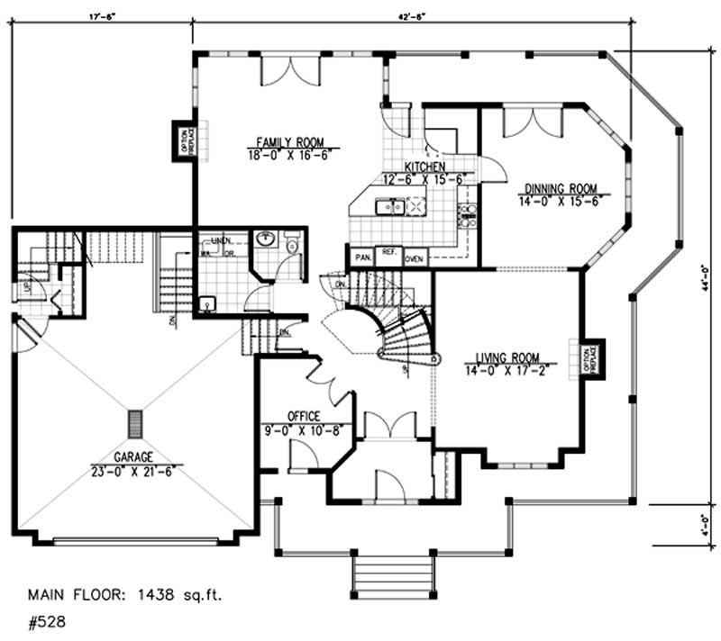 Floor Plan First Story of Luxury Plan #158-1235