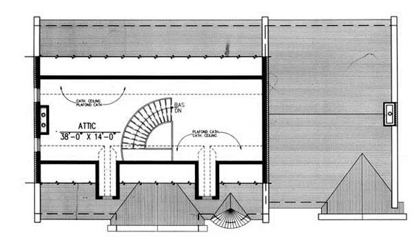 Floor Plan Third Story of Luxury Plan #158-1252