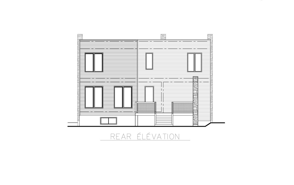 Home Plan Rear Elevation of this 3-Bedroom,1679 Sq Ft Plan -158-1256