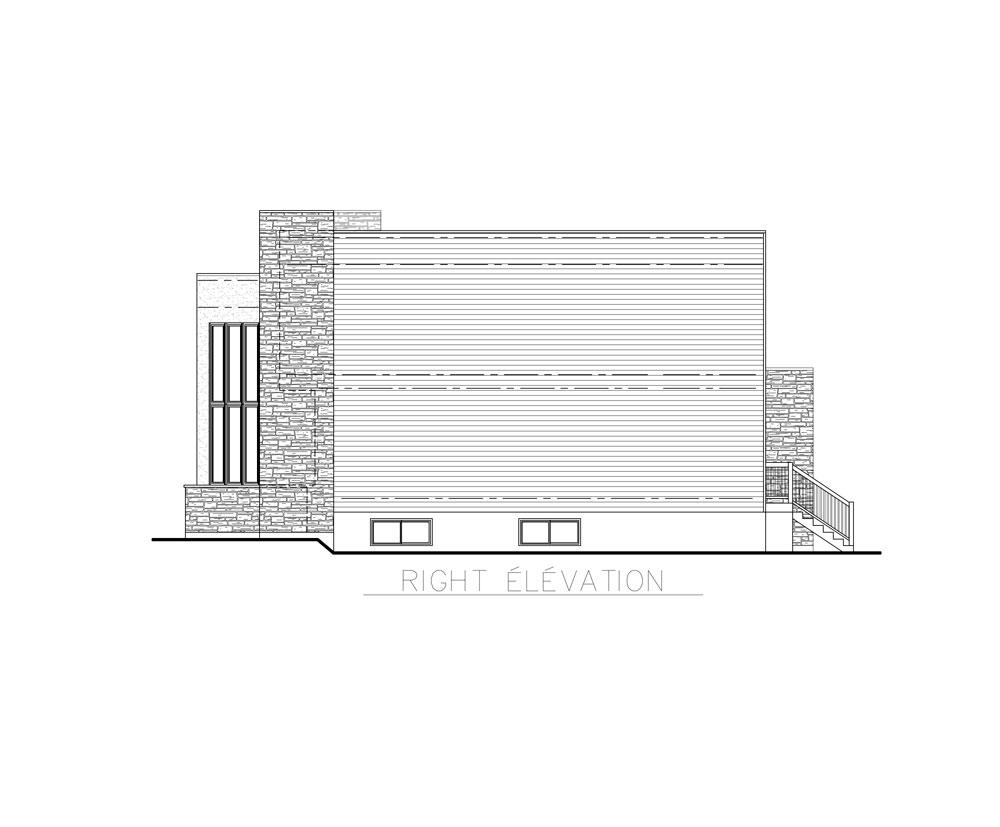 Home Plan Right Elevation of this 3-Bedroom,1679 Sq Ft Plan -158-1256