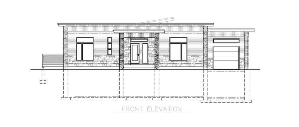 Home Plan Front Elevation of this 4-Bedroom,1744 Sq Ft Plan -158-1257