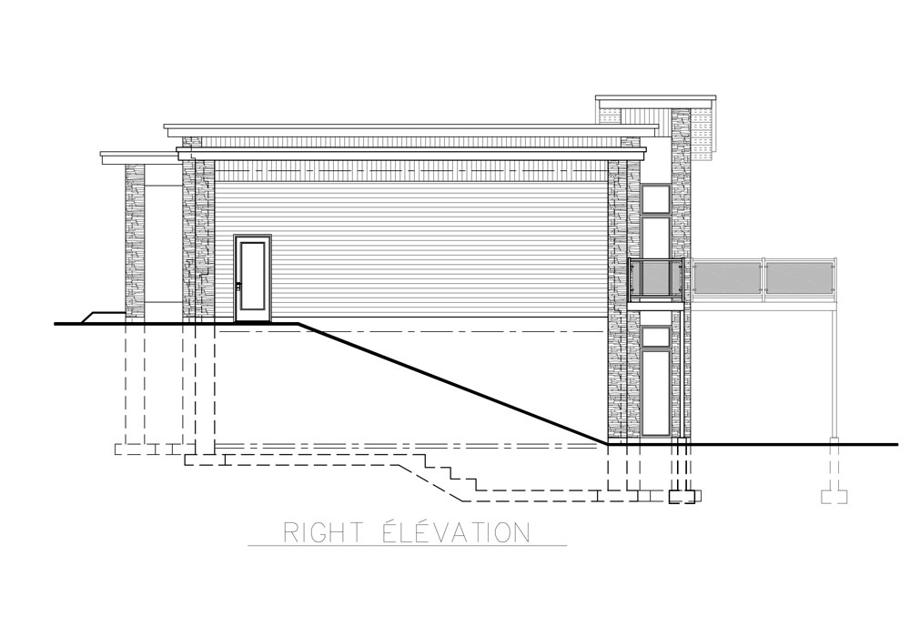 Home Plan Right Elevation of this 4-Bedroom,1744 Sq Ft Plan -158-1257