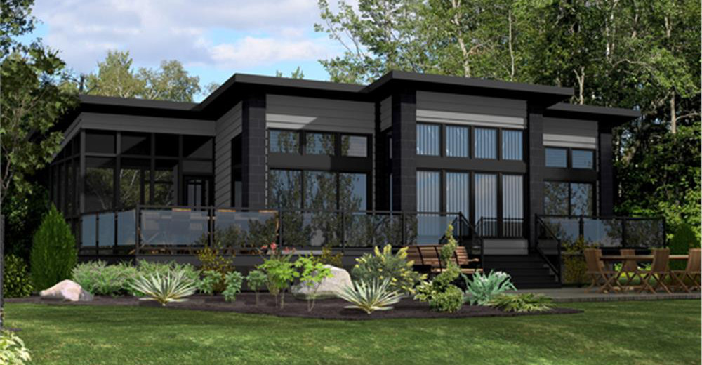 Home Plan Front Elevation of this 2-Bedroom,1092 Sq Ft Plan -158-1260