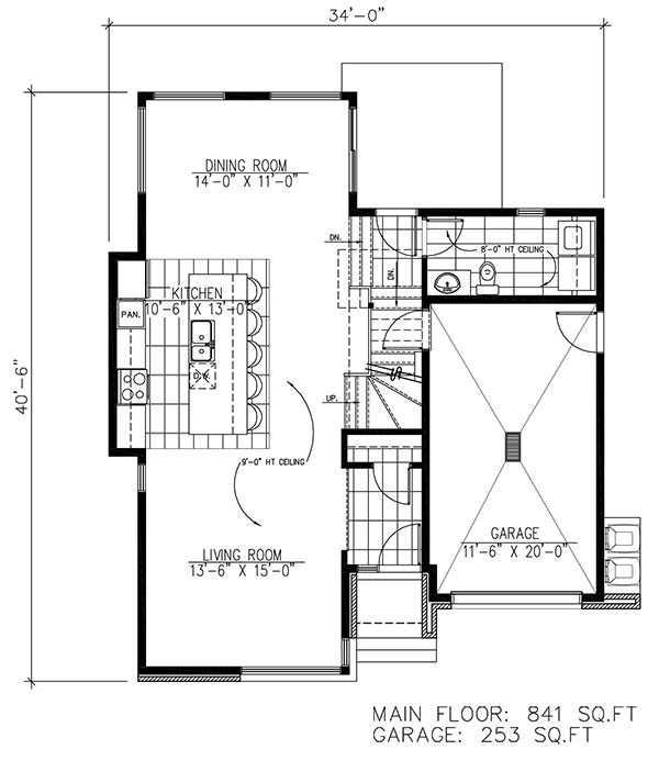 Floor Plan First Story of Contemporary Plan #158-1261