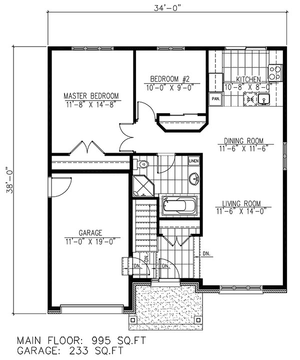 Floor Plan First Story of Contemporary Plan #158-1269