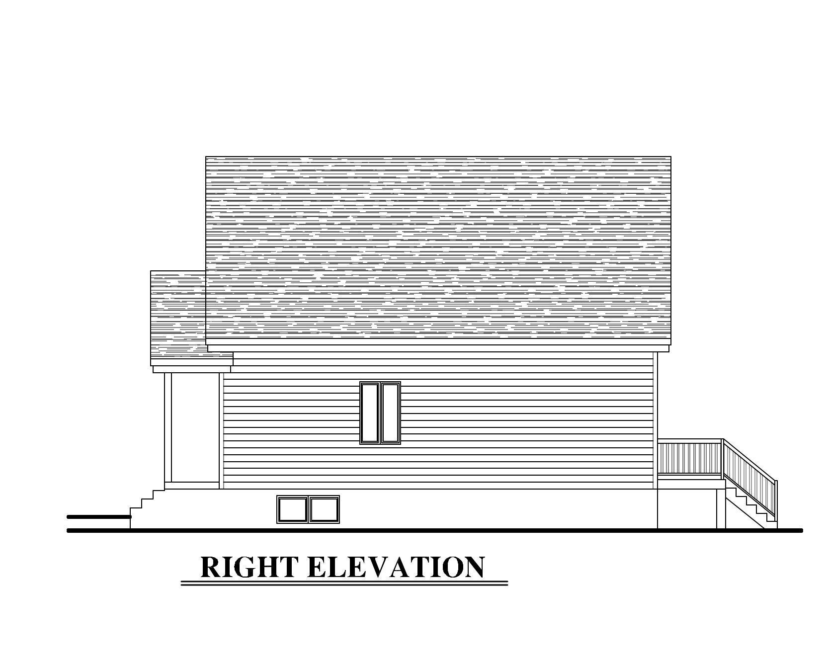 Home Plan Right Elevation of this 5-Bedroom,2130 Sq Ft Plan -158-1273
