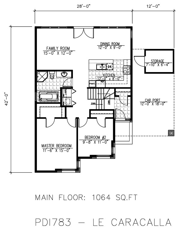 Floor Plan First Story of Contemporary Plan #158-1277