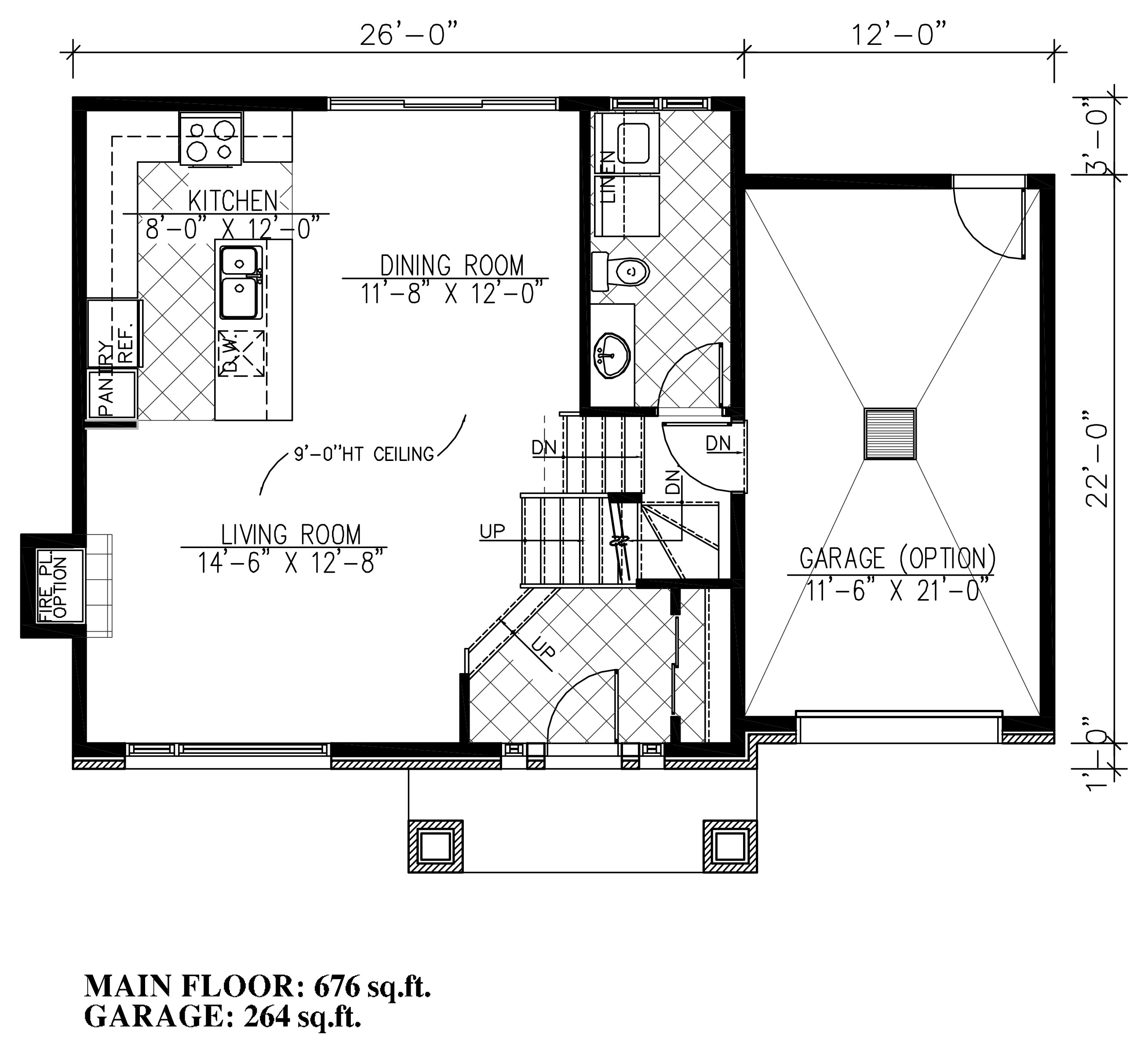 Floor Plan First Story of Contemporary Plan #158-1278