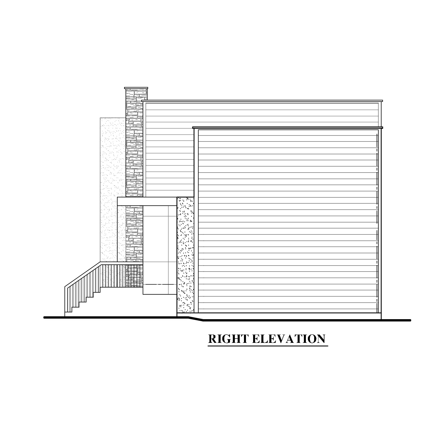 Home Plan Right Elevation of this 3-Bedroom,1536 Sq Ft Plan -158-1280