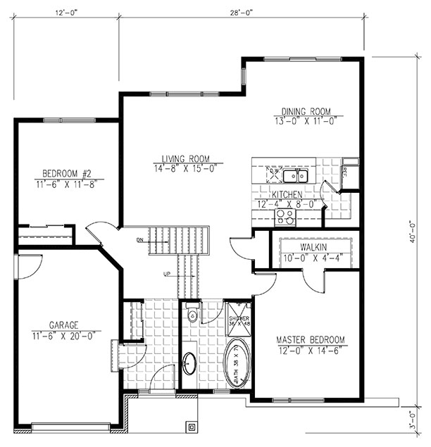 Floor Plan First Story of Contemporary Plan #158-1285