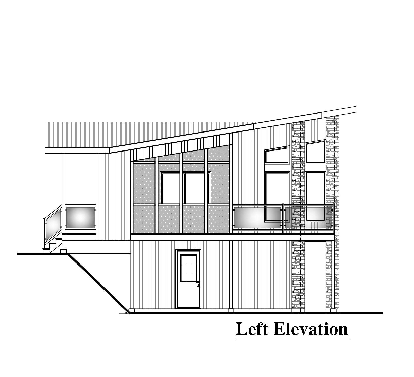 Home Plan Left Elevation of this 3-Bedroom,1697 Sq Ft Plan -158-1289