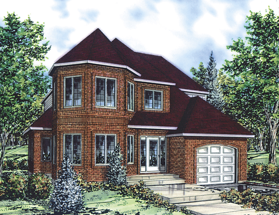 Front elevation of Cottage home (ThePlanCollection: House Plan #158-1292)