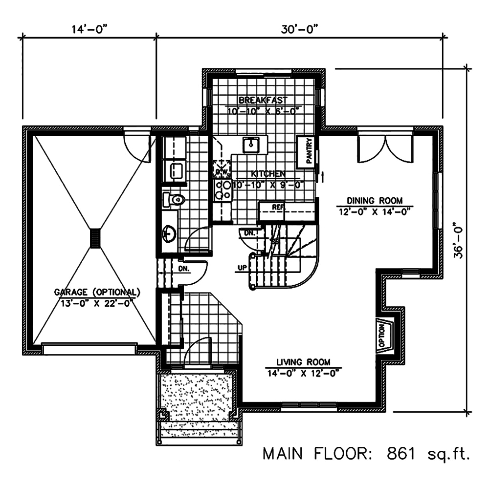 Floor Plan First Story of Mediterranean Plan #158-1293