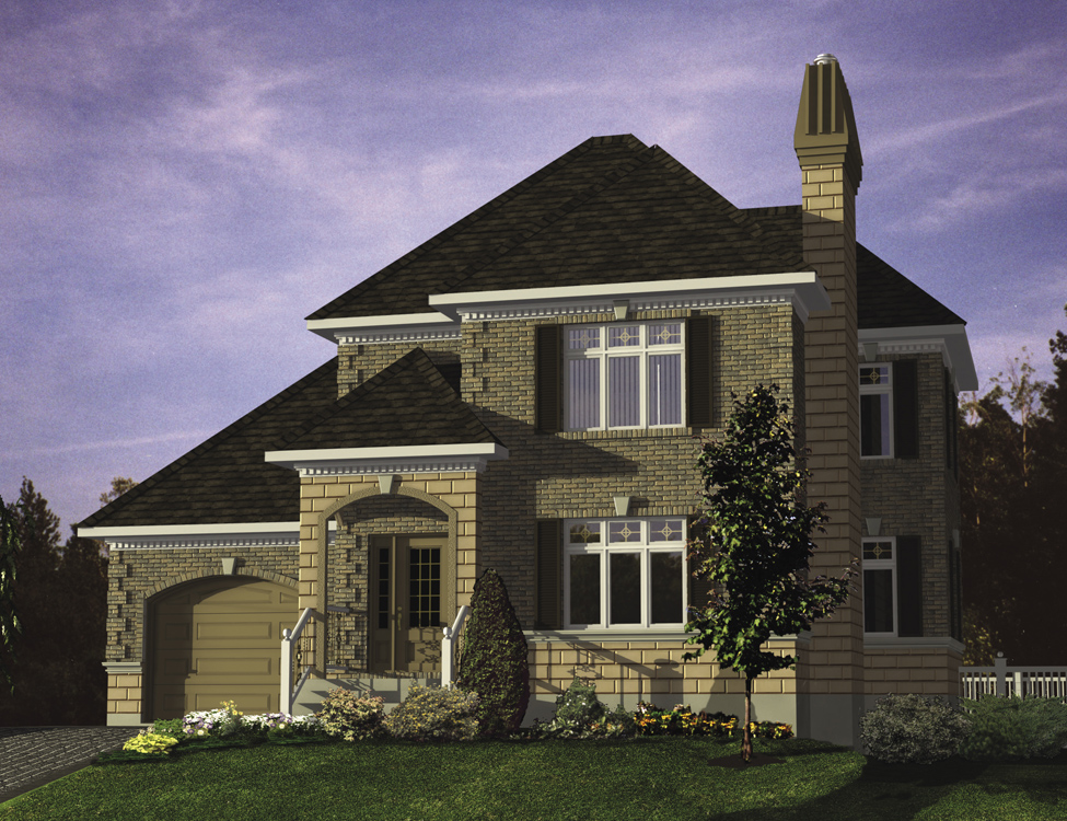 Front elevation of Mediterranean home (ThePlanCollection: House Plan #158-1293)