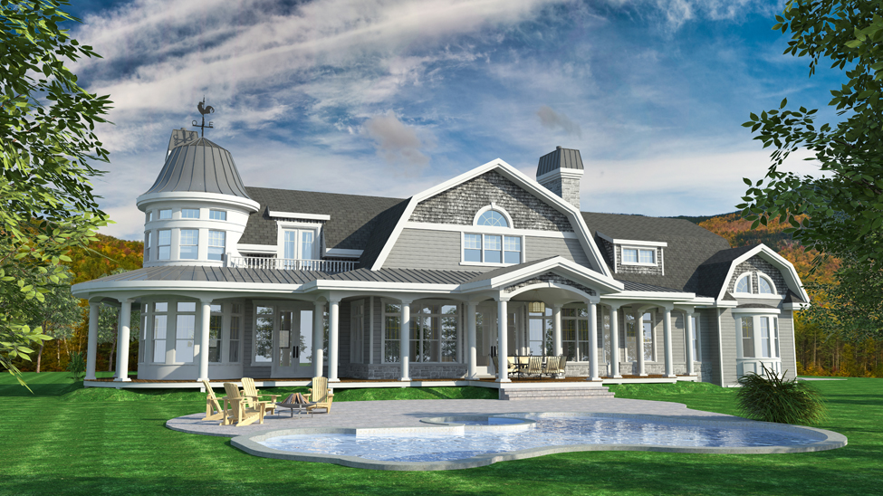 Rear View of this 4-Bedroom,4535 Sq Ft Plan -4535