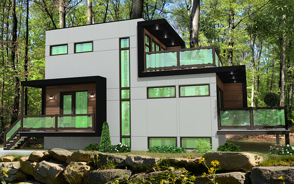 Front elevation of Cottage home (ThePlanCollection: House Plan #158-1304)