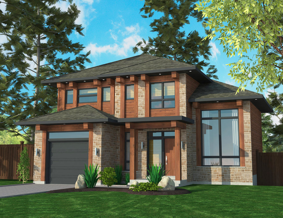 Front elevation of Cottage home (ThePlanCollection: House Plan #158-1307)