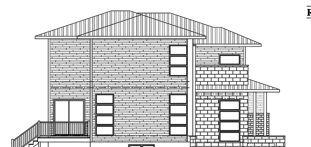 Home Plan Left Elevation of this 3-Bedroom,2181 Sq Ft Plan -158-1312