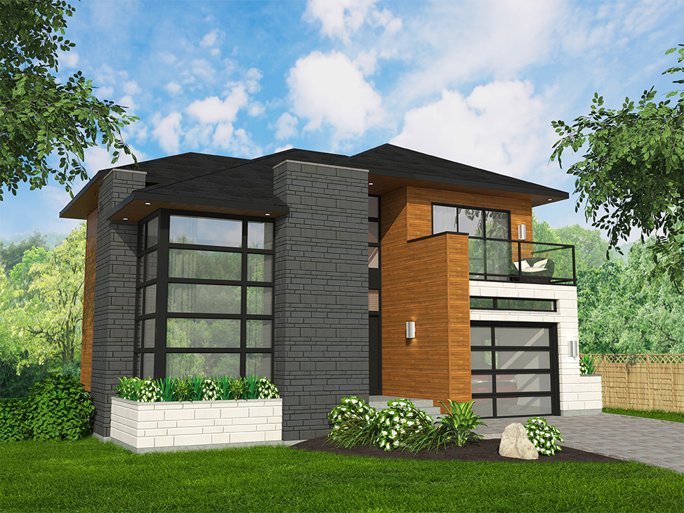 Front elevation of Cottage home (ThePlanCollection: House Plan #158-1316)