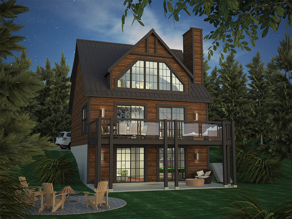 Front elevation of Cottage home (ThePlanCollection: House Plan #158-1317)