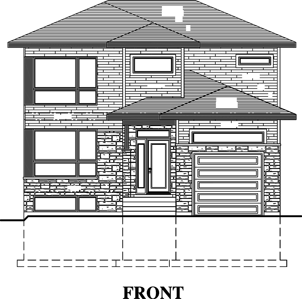 Home Plan Front Elevation of this 3-Bedroom,1580 Sq Ft Plan -158-1318