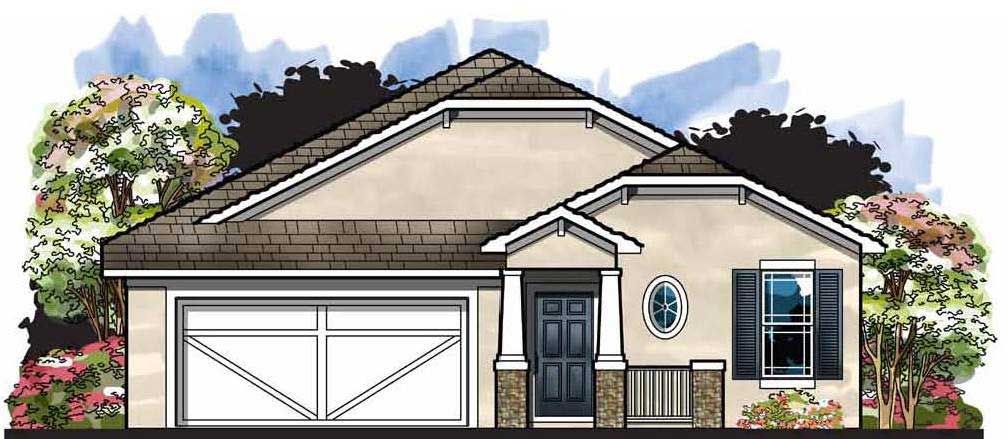 This is the front elevation for these European Tudor Home Plans.