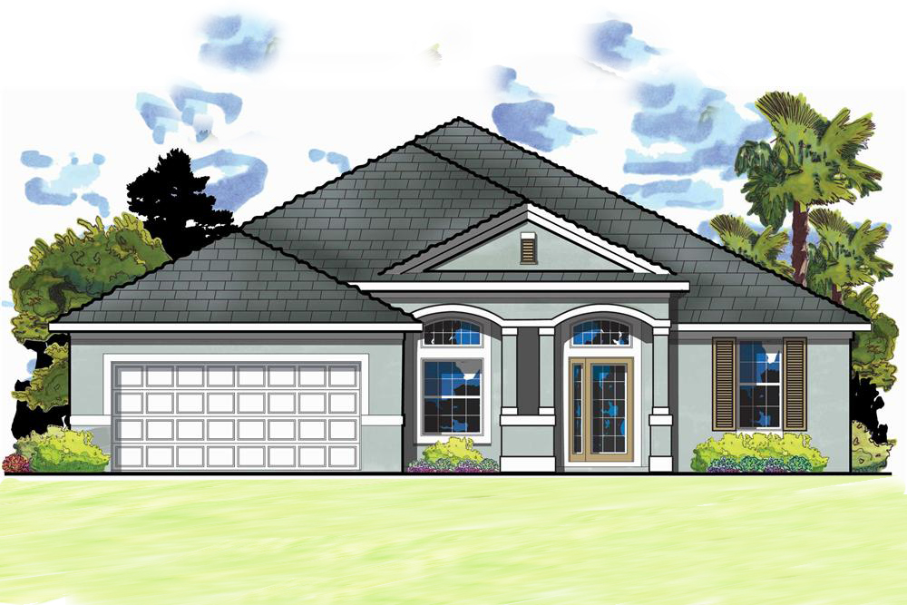 Craftsman Style Home Plan (House Plan #159-1034).