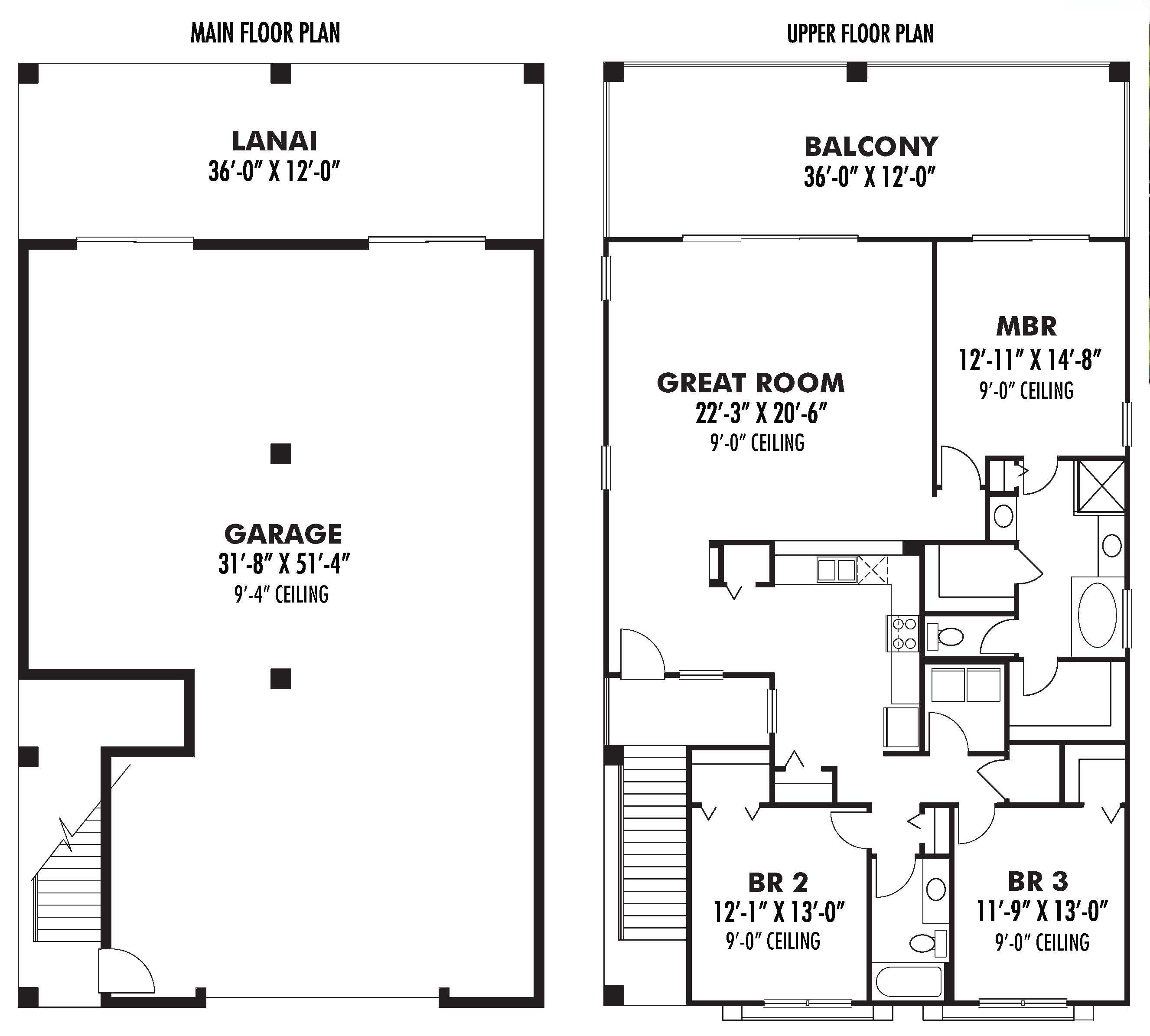 Floor Plan First Story of Garage w/Apartments Plan #159-1048