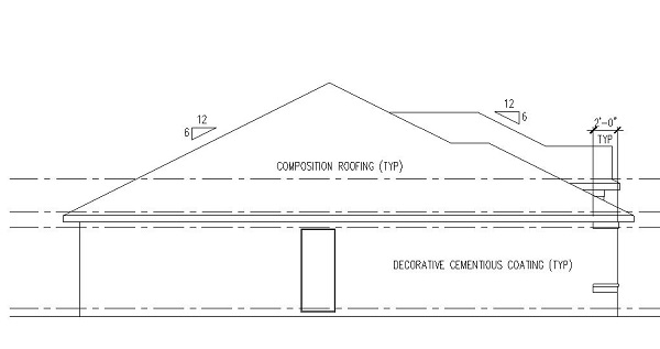 Home Plan Left Elevation of this 3-Bedroom,1700 Sq Ft Plan -159-1063