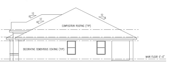 Home Plan Right Elevation of this 3-Bedroom,1700 Sq Ft Plan -159-1063